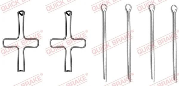 Priedų komplektas, diskinių stabdžių trinkelės QUICK BRAKE 109-1099