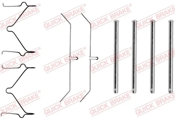 Priedų komplektas, diskinių stabdžių trinkelės QUICK BRAKE 109-1129