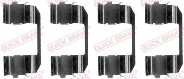 Priedų komplektas, diskinių stabdžių trinkelės QUICK BRAKE 109-1135