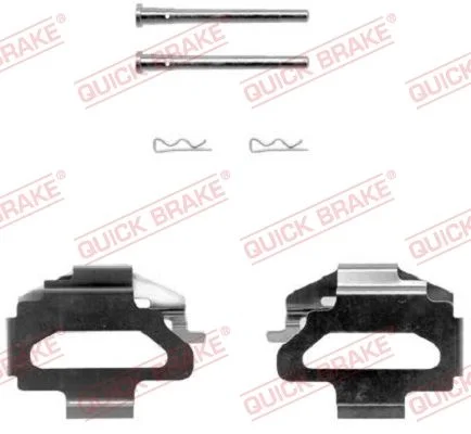 Priedų komplektas, diskinių stabdžių trinkelės QUICK BRAKE 109-1141