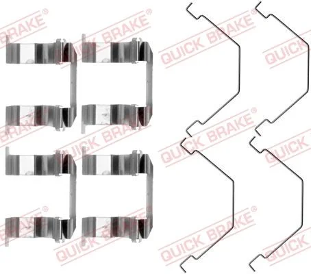 Priedų komplektas, diskinių stabdžių trinkelės QUICK BRAKE 109-1158