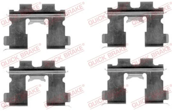 Priedų komplektas, diskinių stabdžių trinkelės QUICK BRAKE 109-1163