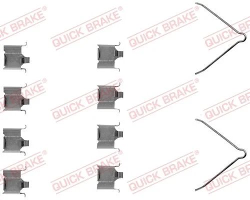Priedų komplektas, diskinių stabdžių trinkelės QUICK BRAKE 109-1166