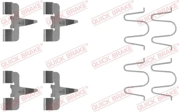 Priedų komplektas, diskinių stabdžių trinkelės QUICK BRAKE 109-1207