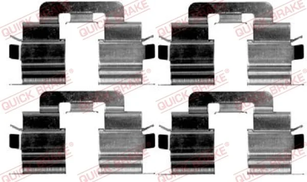 Priedų komplektas, diskinių stabdžių trinkelės QUICK BRAKE 109-1215