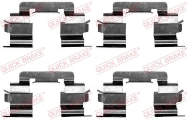 Priedų komplektas, diskinių stabdžių trinkelės QUICK BRAKE 109-1216