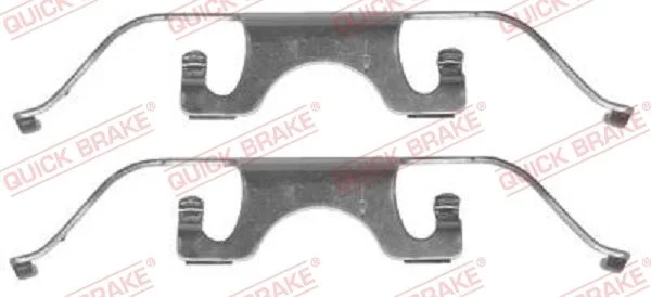 Priedų komplektas, diskinių stabdžių trinkelės QUICK BRAKE 109-1224