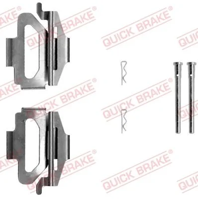 Priedų komplektas, diskinių stabdžių trinkelės QUICK BRAKE 109-1225