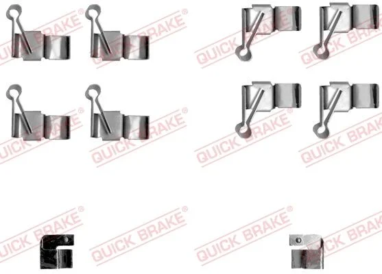 Priedų komplektas, diskinių stabdžių trinkelės QUICK BRAKE 109-1238