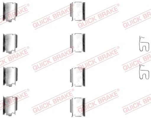 Priedų komplektas, diskinių stabdžių trinkelės QUICK BRAKE 109-1246