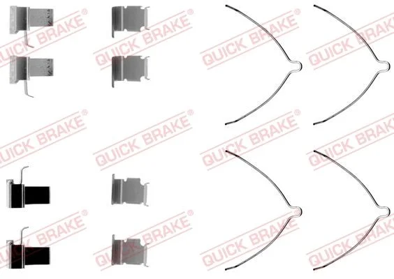 Priedų komplektas, diskinių stabdžių trinkelės QUICK BRAKE 109-1261
