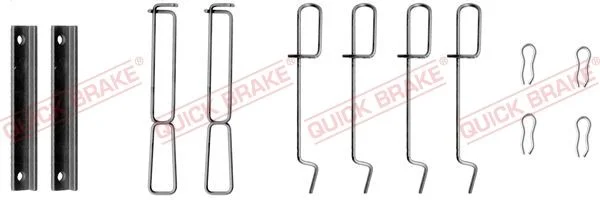 Priedų komplektas, diskinių stabdžių trinkelės QUICK BRAKE 109-1265