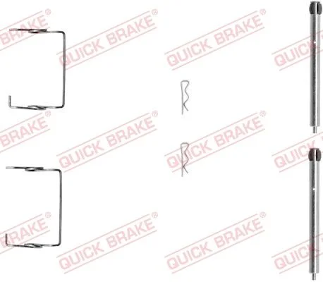 Priedų komplektas, diskinių stabdžių trinkelės QUICK BRAKE 109-1267