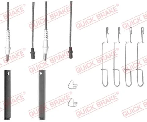 Priedų komplektas, diskinių stabdžių trinkelės QUICK BRAKE 109-1280X
