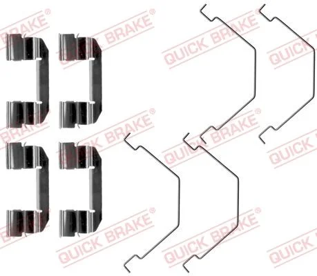 Priedų komplektas, diskinių stabdžių trinkelės QUICK BRAKE 109-1292