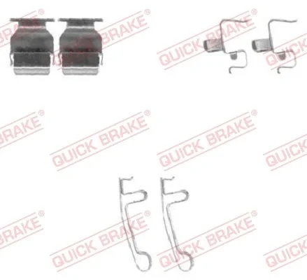Priedų komplektas, diskinių stabdžių trinkelės QUICK BRAKE 109-1604