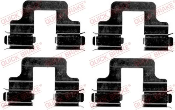 Priedų komplektas, diskinių stabdžių trinkelės QUICK BRAKE 109-1606