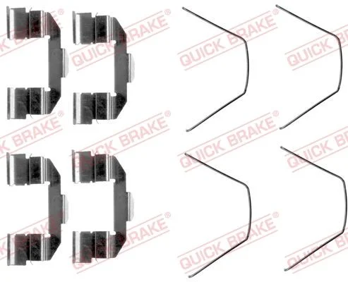 Priedų komplektas, diskinių stabdžių trinkelės QUICK BRAKE 109-1607