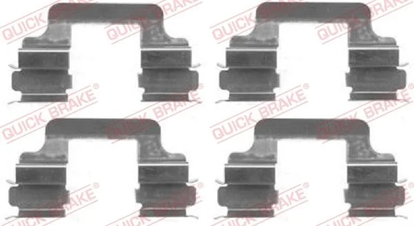 Priedų komplektas, diskinių stabdžių trinkelės QUICK BRAKE 109-1610