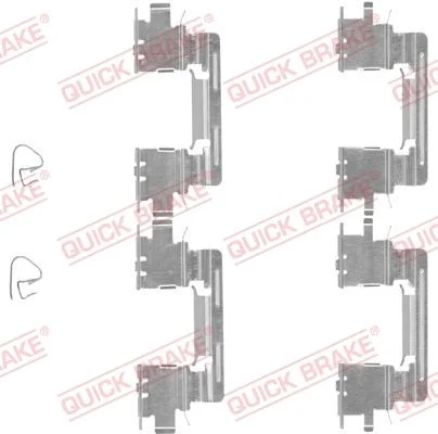 Priedų komplektas, diskinių stabdžių trinkelės QUICK BRAKE 109-1613
