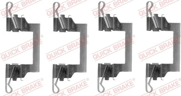 Priedų komplektas, diskinių stabdžių trinkelės QUICK BRAKE 109-1614