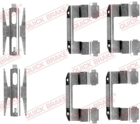 Priedų komplektas, diskinių stabdžių trinkelės QUICK BRAKE 109-1618
