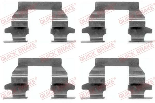 Priedų komplektas, diskinių stabdžių trinkelės QUICK BRAKE 109-1625