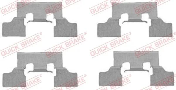 Priedų komplektas, diskinių stabdžių trinkelės QUICK BRAKE 109-1647