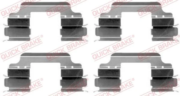 Priedų komplektas, diskinių stabdžių trinkelės QUICK BRAKE 109-1648
