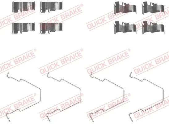 Priedų komplektas, diskinių stabdžių trinkelės QUICK BRAKE 109-1652