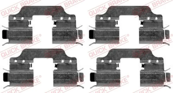 Priedų komplektas, diskinių stabdžių trinkelės QUICK BRAKE 109-1653
