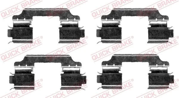 Priedų komplektas, diskinių stabdžių trinkelės QUICK BRAKE 109-1654