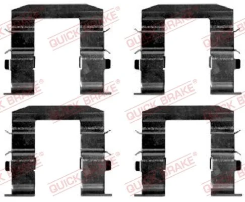 Priedų komplektas, diskinių stabdžių trinkelės QUICK BRAKE 109-1665