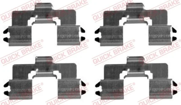 Priedų komplektas, diskinių stabdžių trinkelės QUICK BRAKE 109-1666