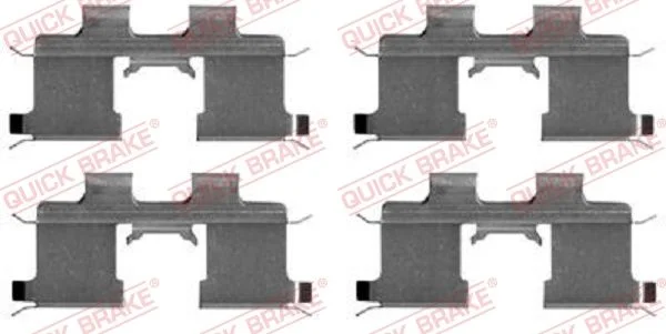 Priedų komplektas, diskinių stabdžių trinkelės QUICK BRAKE 109-1667