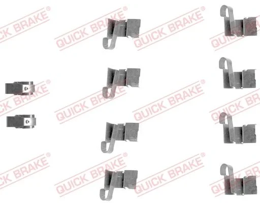 Priedų komplektas, diskinių stabdžių trinkelės QUICK BRAKE 109-1671