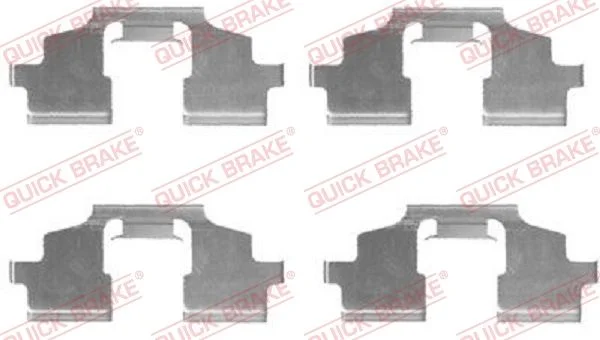 Priedų komplektas, diskinių stabdžių trinkelės QUICK BRAKE 109-1675