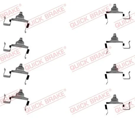 Priedų komplektas, diskinių stabdžių trinkelės QUICK BRAKE 109-1697