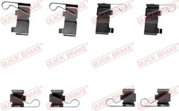 Комплект приладдя, накладка дискового гальма QUICK BRAKE 109-1699