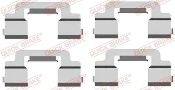 Priedų komplektas, diskinių stabdžių trinkelės QUICK BRAKE 109-1703