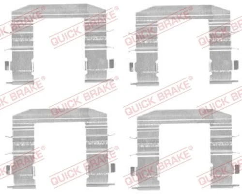 Priedų komplektas, diskinių stabdžių trinkelės QUICK BRAKE 109-1708