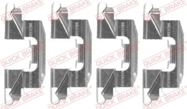 Priedų komplektas, diskinių stabdžių trinkelės QUICK BRAKE 109-1720
