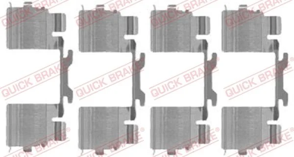 Priedų komplektas, diskinių stabdžių trinkelės QUICK BRAKE 109-1725