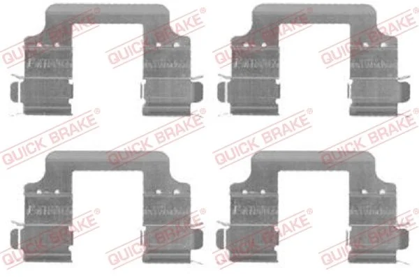 Priedų komplektas, diskinių stabdžių trinkelės QUICK BRAKE 109-1728