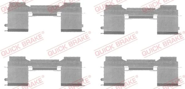 Priedų komplektas, diskinių stabdžių trinkelės QUICK BRAKE 109-1729