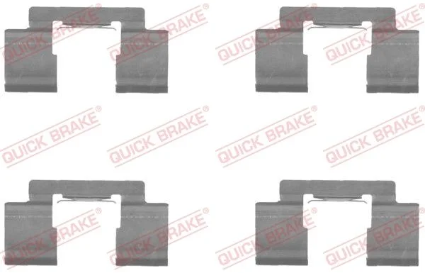 Priedų komplektas, diskinių stabdžių trinkelės QUICK BRAKE 109-1732