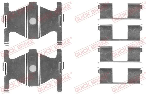 Priedų komplektas, diskinių stabdžių trinkelės QUICK BRAKE 109-1754