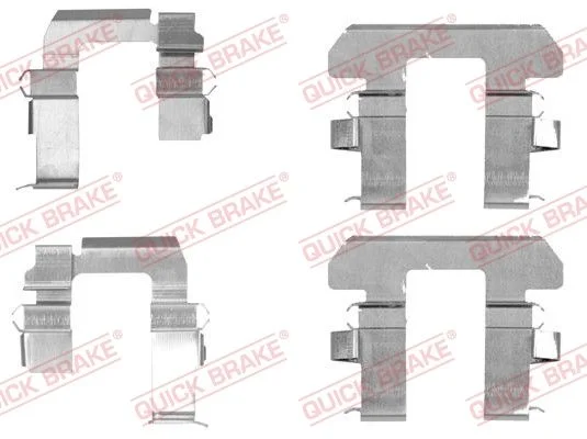 Priedų komplektas, diskinių stabdžių trinkelės QUICK BRAKE 109-1763