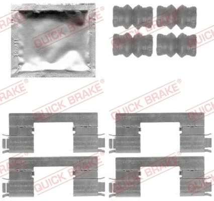 Priedų komplektas, diskinių stabdžių trinkelės QUICK BRAKE 109-1798