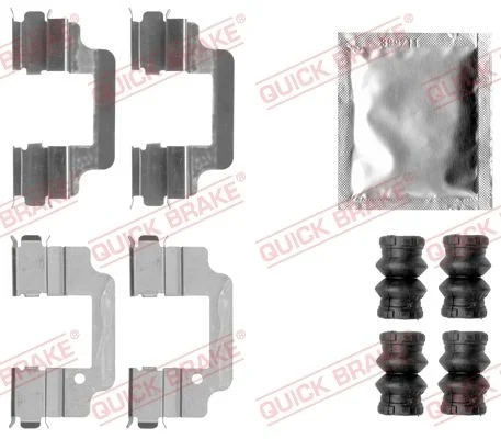 Priedų komplektas, diskinių stabdžių trinkelės QUICK BRAKE 109-1806